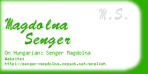 magdolna senger business card